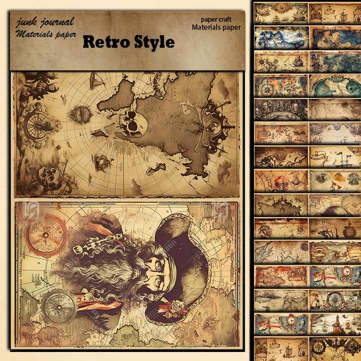 Backgrounds Materials - Retro Style Map – Shiimmer