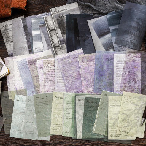 Backgrounds Materials - Old Poem Letter