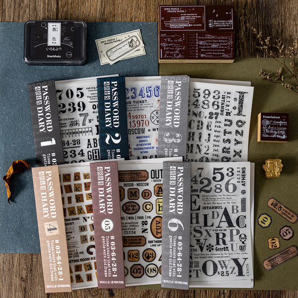 Transfer Sticker - Password Journal