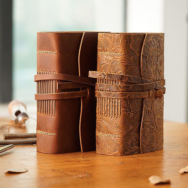 Journal & Notebook - Cowhide Cover Book(Tied)