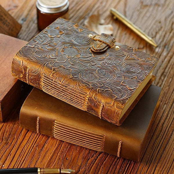 Journal & Notebook - Cowhide Cover Book(Buckled)